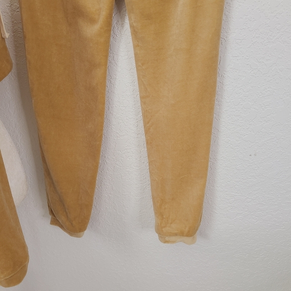 SOLD Naked Wardrobe M Tan Velvet Jogger Hoodie Set - Picture 8 of 10